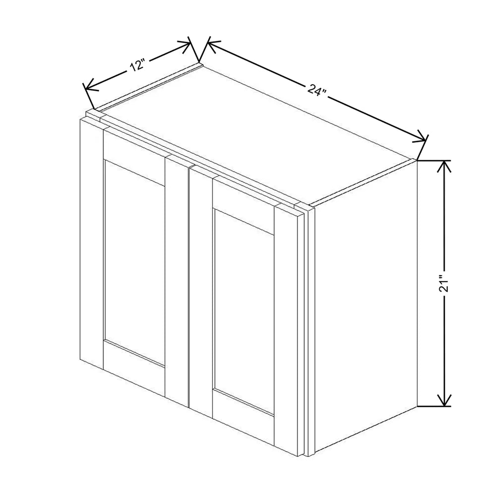 Fabuwood Allure Galaxy Seaside Pine 24" W X 21" H X 12" D Double Door Wall Cabinet