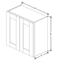 Fabuwood Allure Galaxy Mocha 24" W X 24" H X 12" D Double Door Wall Cabinet