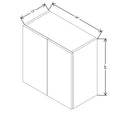 CNC Classic Milano Dune 24" W X 24" H Double Door Wall Cabinet