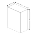 Fabuwood Illume Catalina Como Ash 2 24" W x 30" H x 13" D Single Door Wall Cabinet