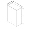 CNC Classic Broadway Graphite 24" W X 36" H Double Door Wall Cabinet