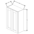 Fabuwood Allure Galaxy Elderberry 24" W X 36" H X 12" D Double Door Wall Cabinet