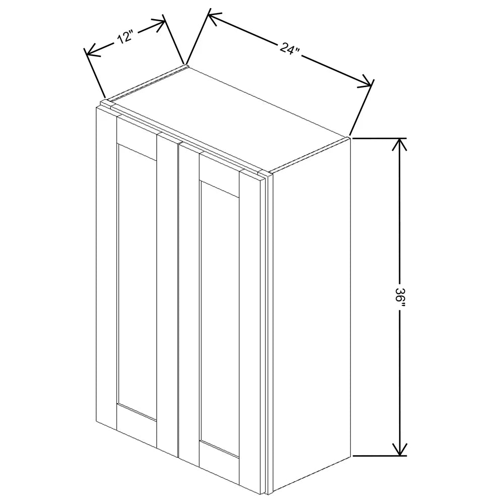 Fabuwood Allure Galaxy Desert Oak 24" W X 36" H X 12" D Double Door Wall Cabinet