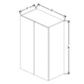 Fabuwood Illume Tuscany Como Ash 1 24" W x 36" H x 13" D Double Door Wall Cabinet