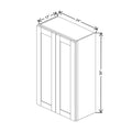 Fabuwood Allure Galaxy Natural Oak 24" W X 39" H X 12" D  Single Door Wall Cabinet