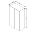 CNC Classic Broadway Driftwood 24" W X 42" H Double Door Wall Cabinet