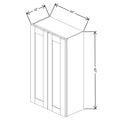 Fabuwood Allure Galaxy Natural Oak 24" W X 42" H X 12" D Double Door Wall Cabinet