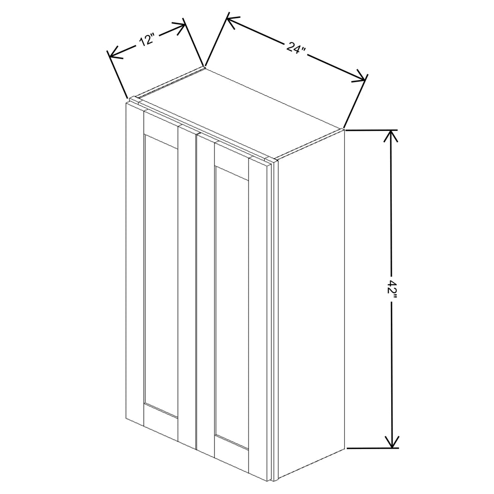 Fabuwood Allure Galaxy Frost 24" W X 42" H X 12" D Double Door Wall Cabinet