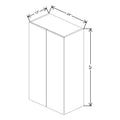 Fabuwood Illume Tuscany Azul Indigo 24" W x 42" H x 13" D Double Door Wall Cabinet