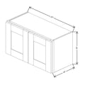 Fabuwood Allure Galaxy Natural Oak 27" W X 15" H X 12" D Double Door Wall Cabinet