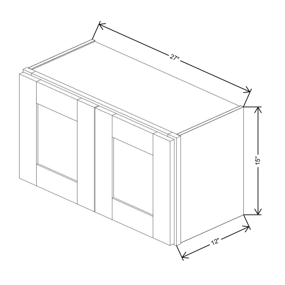 Fabuwood Allure Nexus Frost 27" W X 15" H X 12" D Double Door Wall Cabinet