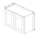 Fabuwood Allure Galaxy Seaside Pine 27" W X 18" H X 12" D Double Door Wall Cabinet