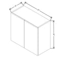 CNC Classic Broadway Cobalt 27" W X 24" H Double Door Wall Cabinet