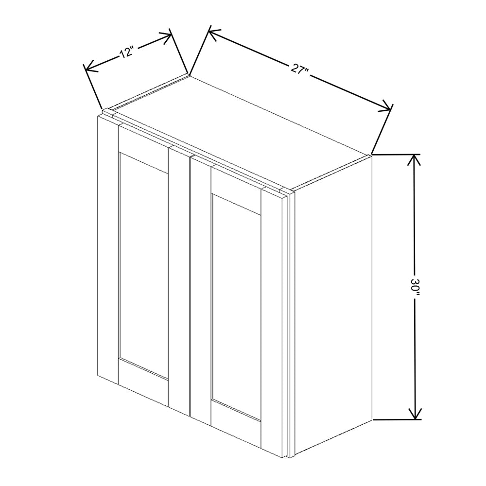 Fabuwood Allure Galaxy Horizon 27" W X 30" H X 12" D Double Door Wall Cabinet