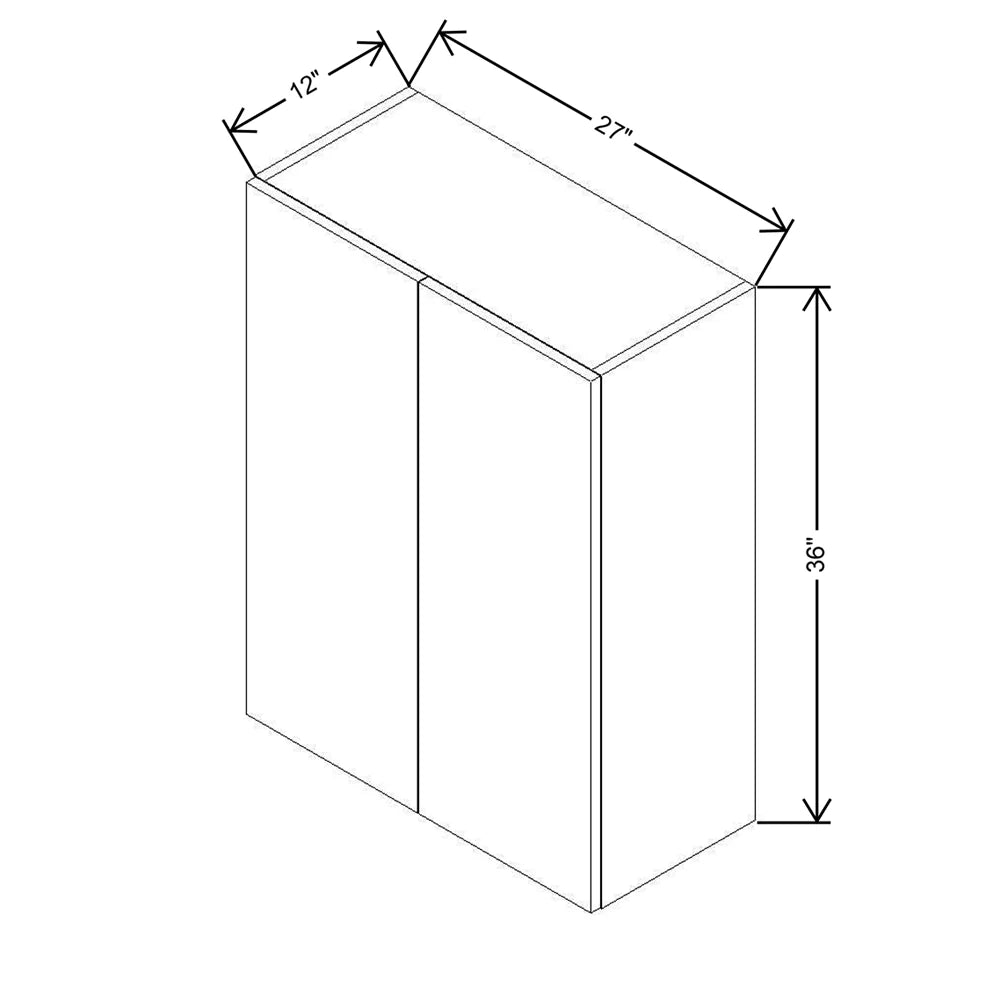 CNC Classic Milano Dune 27" W X 36" H Double Door Wall Cabinet