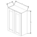 Fabuwood Allure Galaxy Elderberry 27" W X 36" H X 12" D Double Door Wall Cabinet