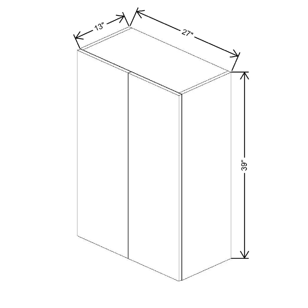 Fabuwood Ovela Catalina Textil Plata 27" W X 39" H X 12" D  Single Door Wall Cabinet