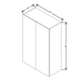 CNC Classic Milano Dune 27" W X 42" H Double Door Wall Cabinet