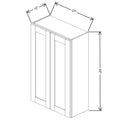 Fabuwood Allure Luna Natural Oak 27" W X 42" H X 12" D Double Door Wall Cabinet