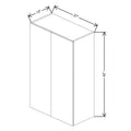 Fabuwood Illume Catalina Blanco 27" W X 42" H X 13" D Double Door Wall Cabinet