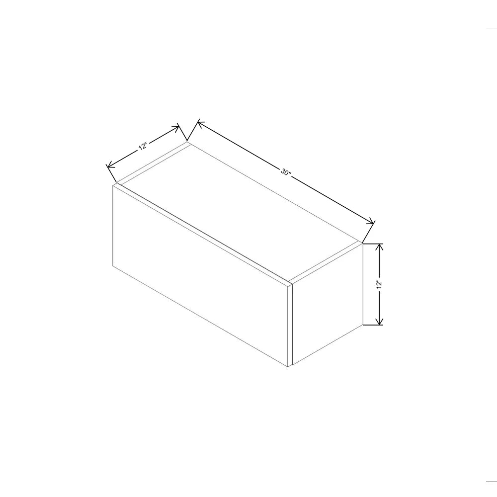 CNC Classic Broadway Silver Birch 30" W X 12" H Horizontal Wall Cabinet