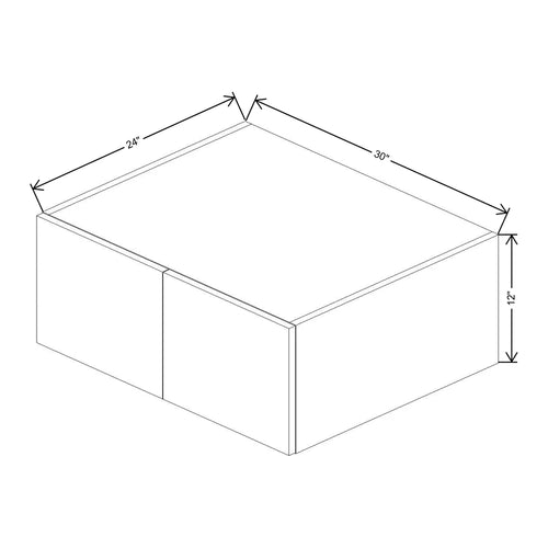 CNC Classic Broadway Coastal 30" W X 12" H X 24" D Double Door Wall Cabinet