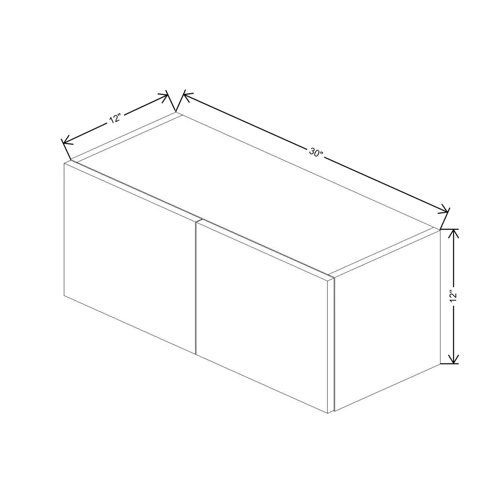 CNC Concord Sydney White 30" W X 12" H Double Door Wall Cabinet