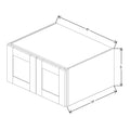 Fabuwood Allure Galaxy Biscuit 30" W X 15" H X 24" D Double Door Wall Cabinet