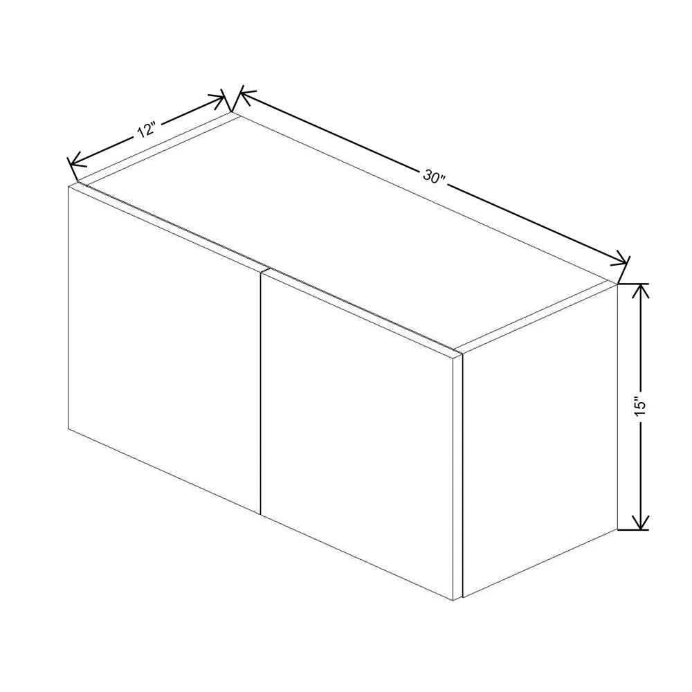 CNC Classic Milano Seaside 30" W X 15" H Double Door Wall Cabinet