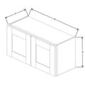 Fabuwood Allure Onyx Hunter Green 30" W X 15" H X 12" D Double Door Wall Cabinet