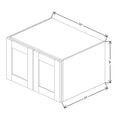 Fabuwood Allure Galaxy Seaside Pine 30" W X 18" H X 24" D Double Door Wall Cabinet