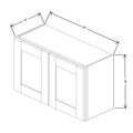 Fabuwood Allure Galaxy Elderberry 30" W X 18" H X 12" D Double Door Wall Cabinet