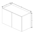 Fabuwood Illume Catalina Blanco Gloss 30" W X 18" H X 13" D Double Door Wall Cabinet