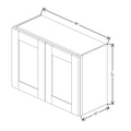 Fabuwood Allure Galaxy Mocha 30" W X 21" H X 12" D Double Door Wall Cabinet