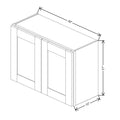 Fabuwood Allure Galaxy Seaside Pine 30" W X 21" H X 12" D Double Door Wall Cabinet