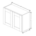 Fabuwood Allure Galaxy Natural Oak 30" W X 21" H X 12" D Double Door Wall Cabinet