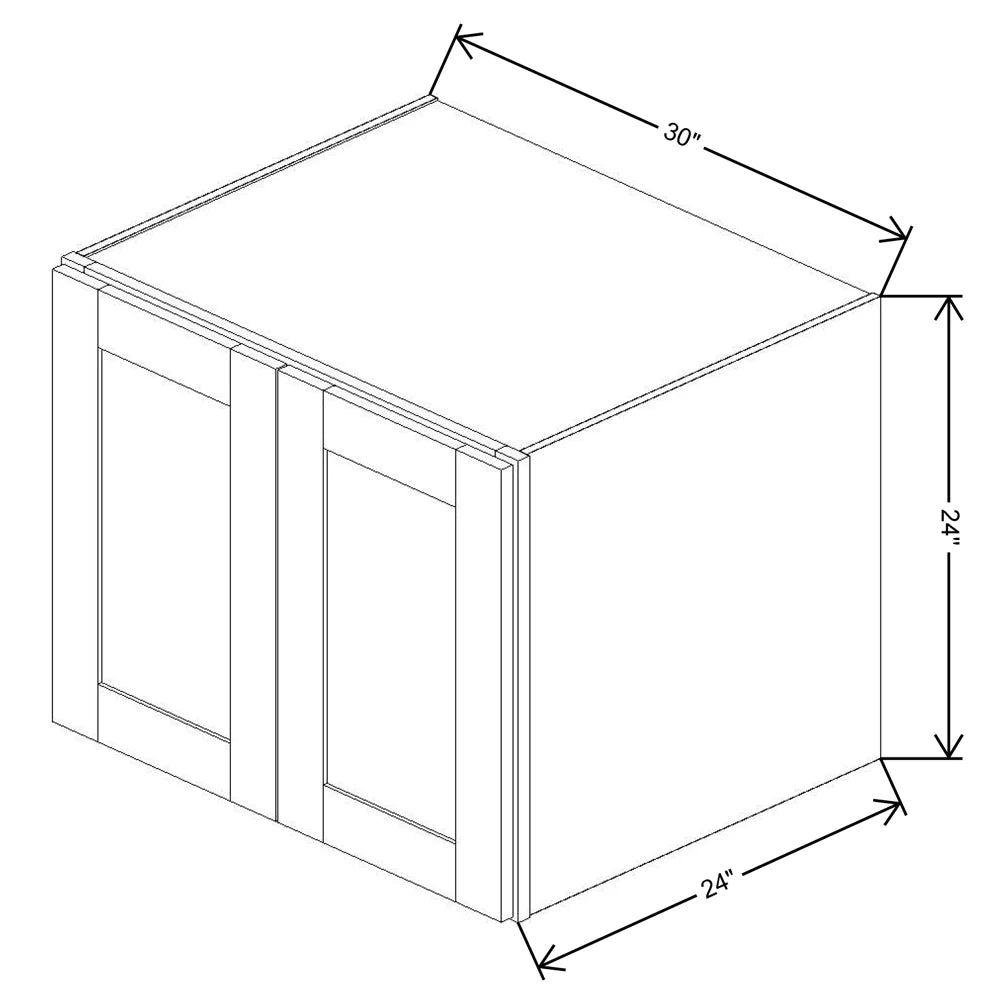 Fabuwood Allure Galaxy Frost 30" W X 24" H X 24" D Double Door Wall Cabinet