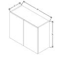 CNC Luxor Misty Grey 30" W X 24" H Double Door Wall Cabinet