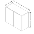CNC Classic Milano Pine 30" W X 24" H Double Door Wall Cabinet