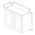 Fabuwood Allure Galaxy Seaside Pine 30" W X 24" H X 12" D Double Door Wall Cabinet