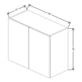 Fabuwood Illume Catalina Como Ash 2 30" W x 24" H x 13" D Double Door Wall Cabinet