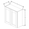 Fabuwood Allure Galaxy Mocha 30" W X 30" H X 12" D Double Door Wall Cabinet