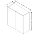CNC Concord Elegant White 30" W X 30" H Double Door Wall Cabinet
