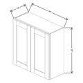 Fabuwood Allure Galaxy Biscuit 30" W X 30" H X 12" D Double Door Wall Cabinet