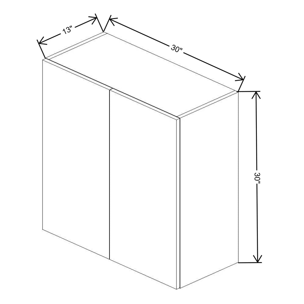 Fabuwood Ovela Catalina Rosales 2 30" W X 30" H X 13" D Double Door Wall Cabinet