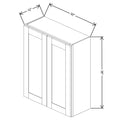Fabuwood Allure Galaxy Biscuit 30" W X 36" H X 12" D Double Door Wall Cabinet