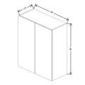 Fabuwood Illume Tuscany Azul Indigo 30" W x 36" H x 13" D Double Door Wall Cabinet