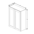 Fabuwood Allure Galaxy Biscuit 30" W X 39" H X 12" D Double Door Wall Cabinet