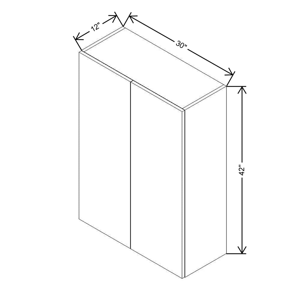 CNC Concord Park Avenue Ocean 30" W X 42" H Double Door Wall Cabinet