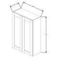Fabuwood Allure Galaxy Dark Aqua 30" W X 42" H X 12" D Double Door Wall Cabinet